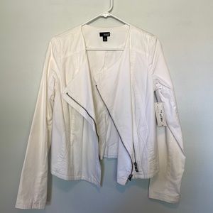 NWT motor jacket long sleeve white size M
